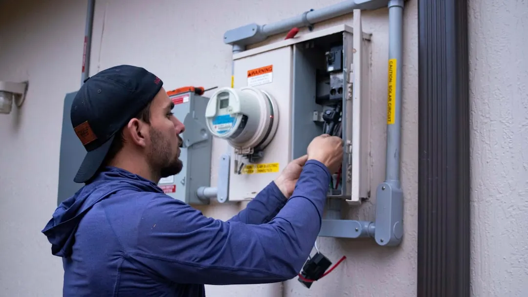 HVAC technician on a maintenance plan visit in Vancouver