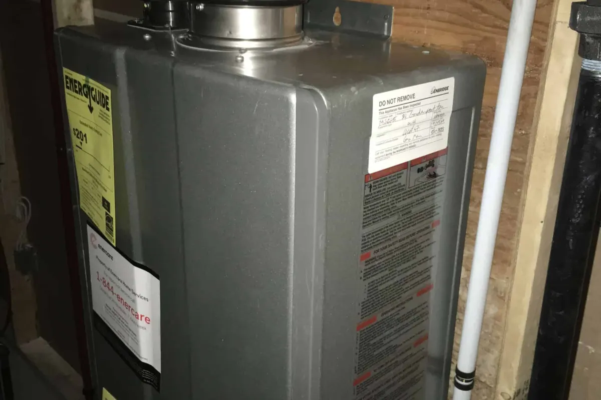 Tankless water heater serving a Vancouver residential home